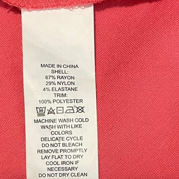 Kate Spade Fit And Flare Dress Coral Pink Eyelet Scalloped Hem Bateau Small - Picture 5 of 9